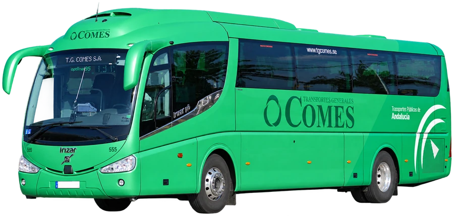 Autobús de Transportes Generales Comes para los servicios interurbanos de Tarifa